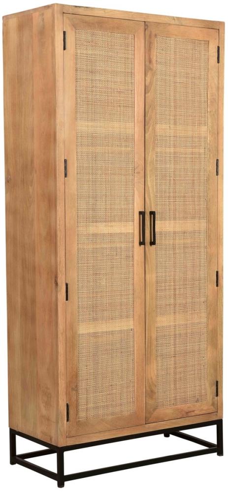 Garderobenschrank Cane 80 x 40 x 180 cm Mango Bild 1