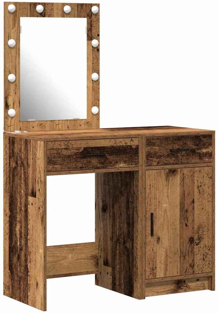 vidaXL Schminktisch mit Tür 2 pcs Braun 50 x 41 x 135 cm Holzwerkstoff 3334243 Bild 1