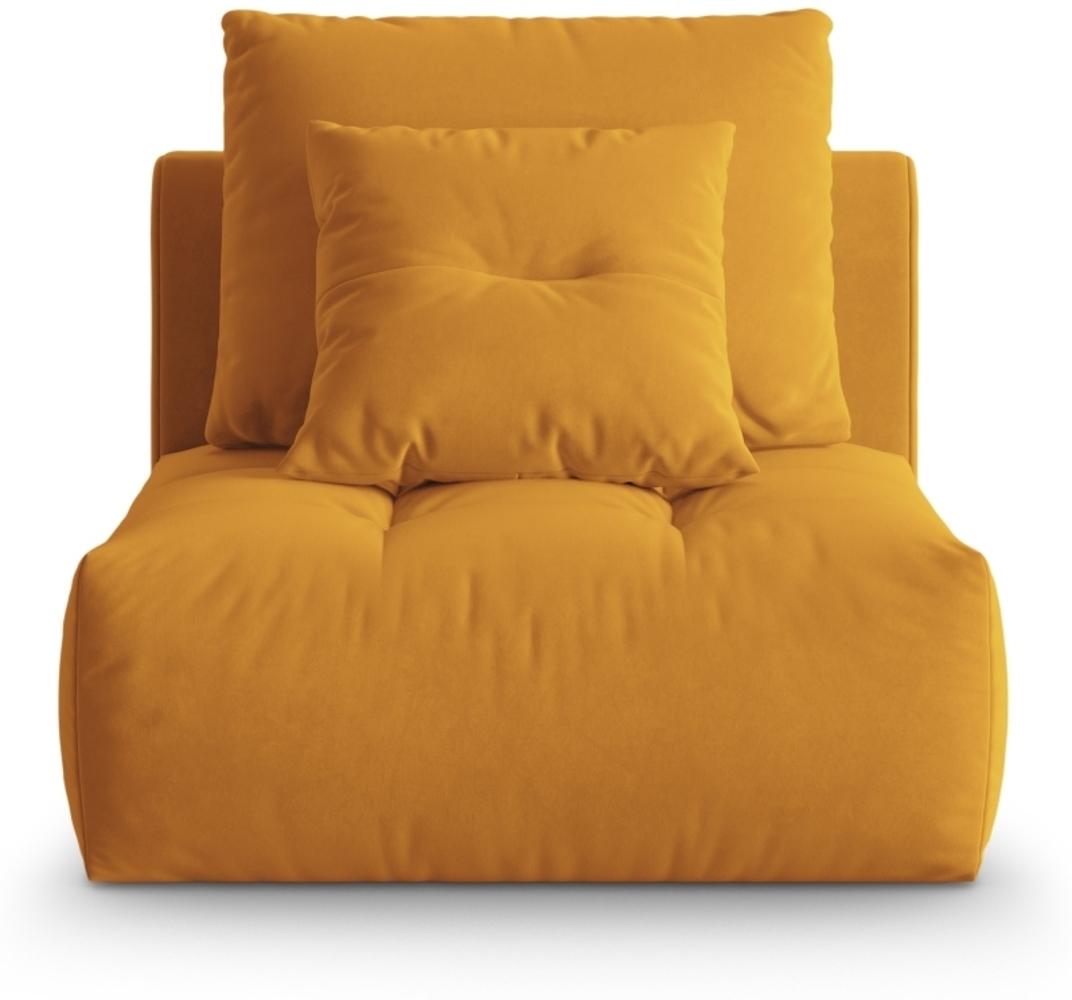 Micadoni Armloses Modul Bloom Samt Casino Gelb Bild 1