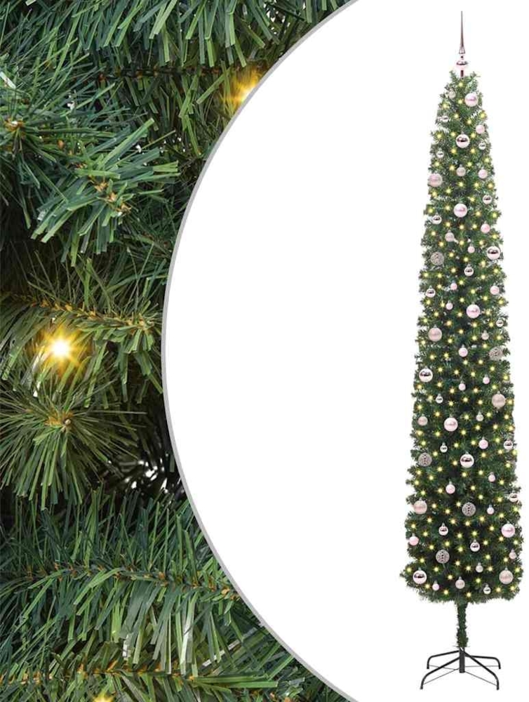 vidaXL Künstlicher Weihnachtsbaum mit 300 LEDs mit Ständer Grün 270 cm 3394980 Bild 1