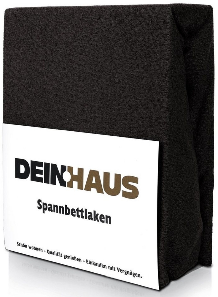 DH DEIN. HAUS Spannbettlaken Frottee Bettlaken mit Gummizug aus natürlicher Baumwolle, Gummizug: mit Gummizug, Baumwolle, atmugsaktiv, hautfreundlich, pflegeleichter Stoff Bild 1