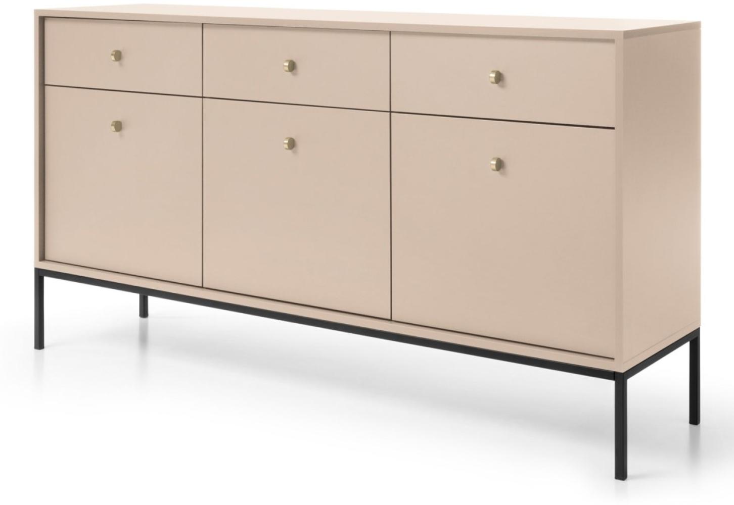 Sideboard Mono Kommode 153x39x83cm beige 3-türig Bild 1