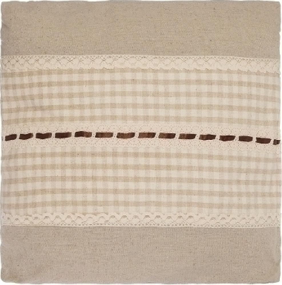 Kissen Plaid Esther Polyester&leinen Beige Bild 1