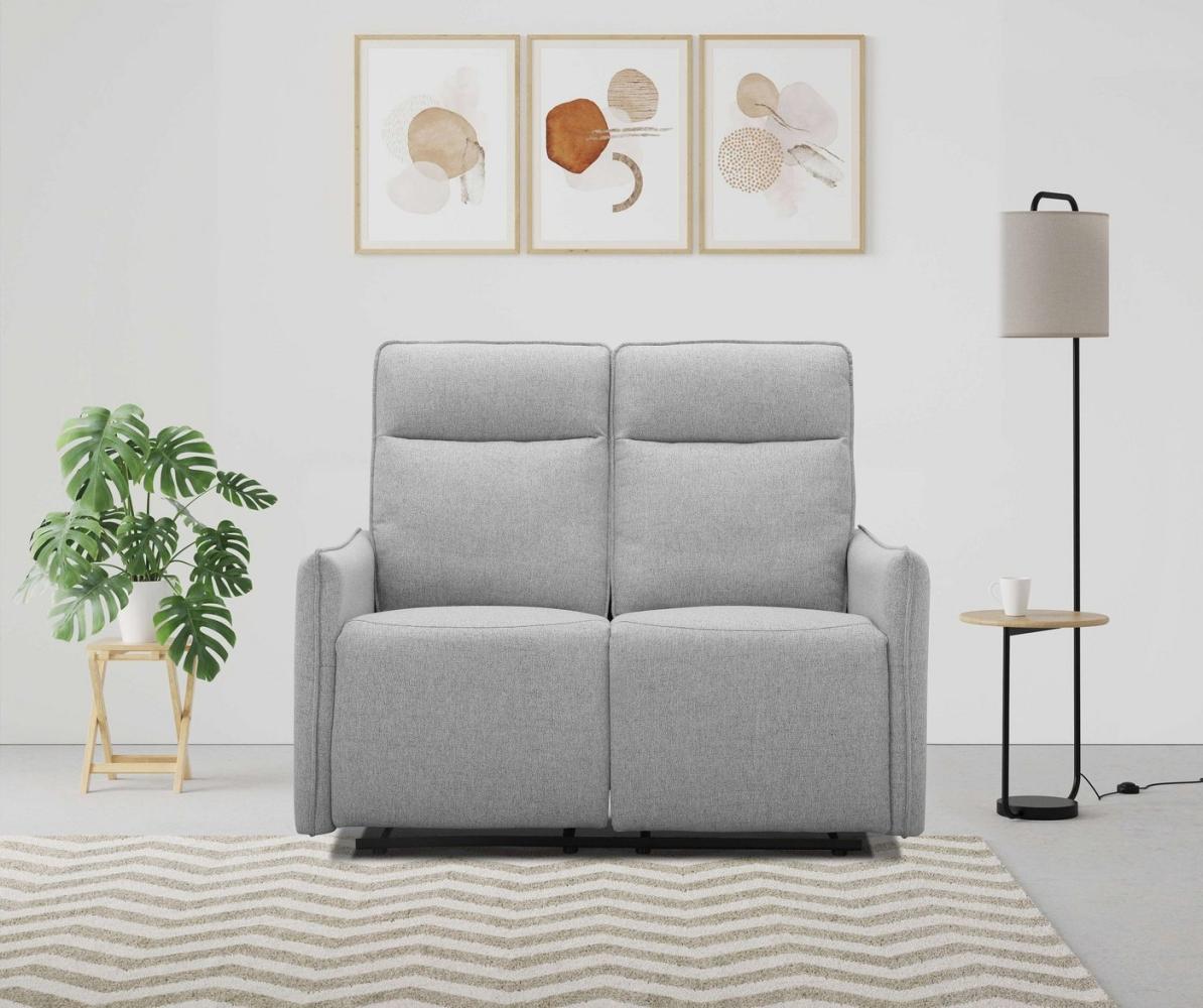 Dorel Home 2-Sitzer Lugo, Kinosofa mit Reclinerfunktion in Kunstleder und Webstoff, mit manueller Relaxfunktion in beiden Sitzen Bild 1