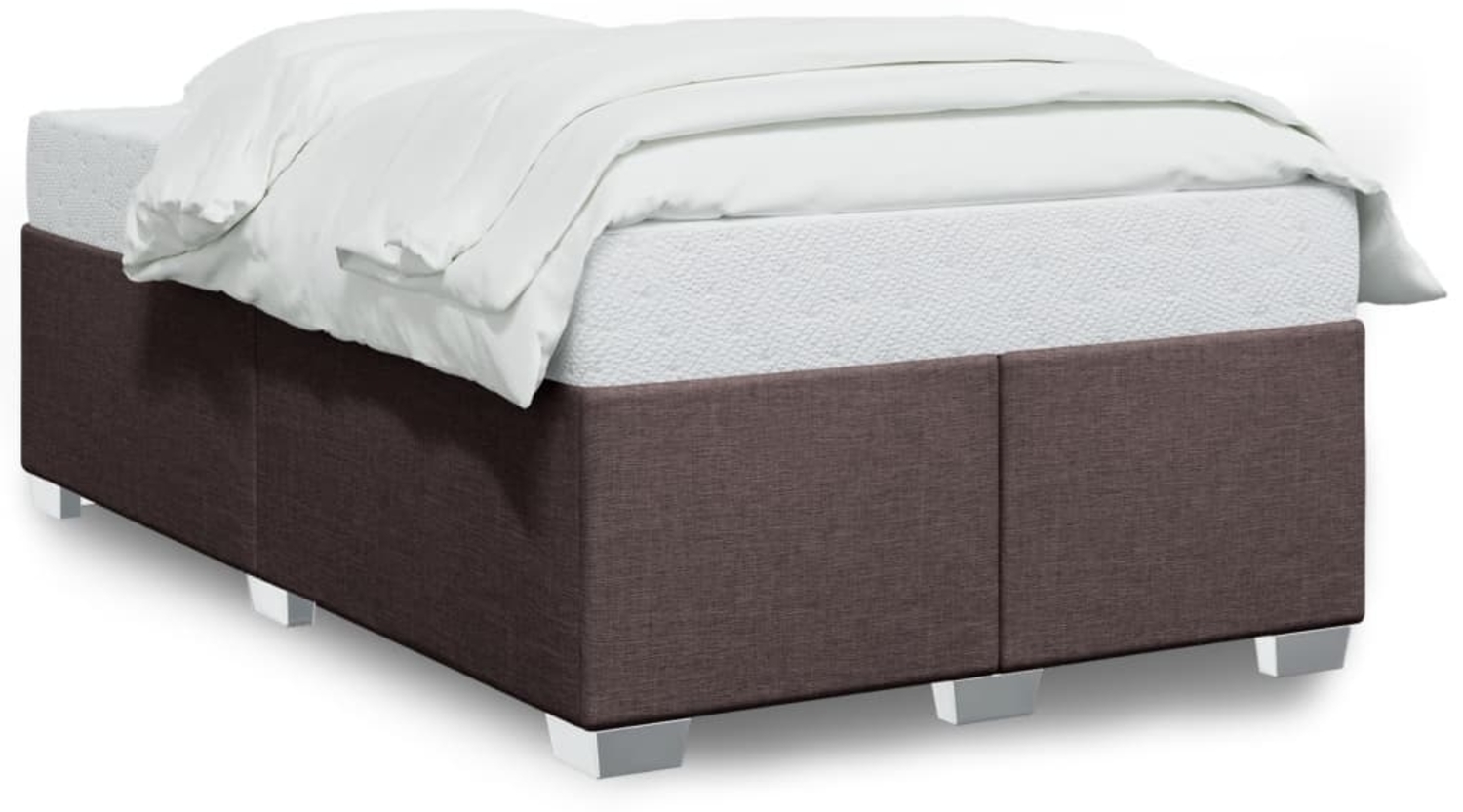 vidaXL Bettgestell ohne Matratze Dunkelbraun 120x200 cm Stoff 3284467 Bild 1