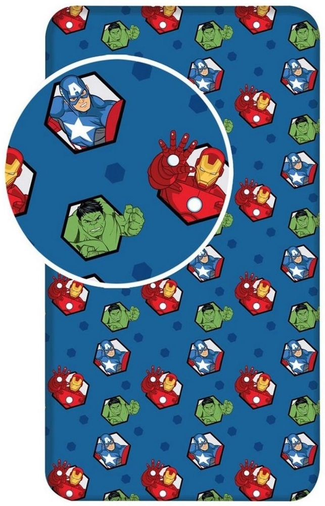 Marvel Avengers Spannbetttuch Weiches Betttuch 200 x 90 cm für Kinderzimmer Bild 1