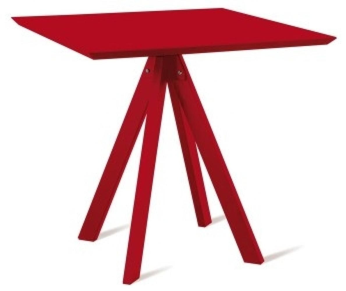 Gartentisch Daisy 80x80 rot RR Bild 1