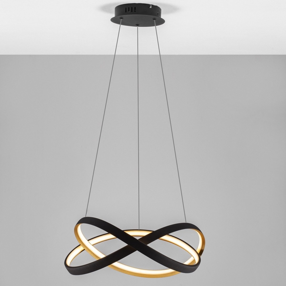 Nova Luce 9756717 ODREY LED Pendelleuchte 50cm 2700-3500-5000K Schwarz Gold Bild 1
