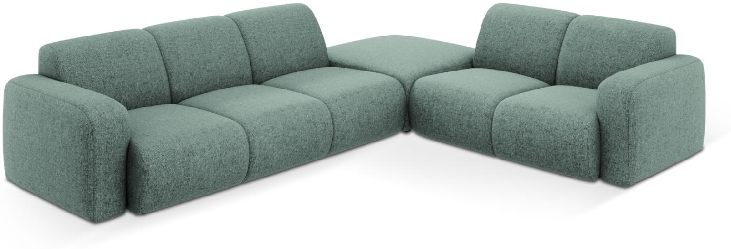 Micadoni Boucle Ecksofa Molino 6-Sitzer Rechts Chenille Petrol Bild 1