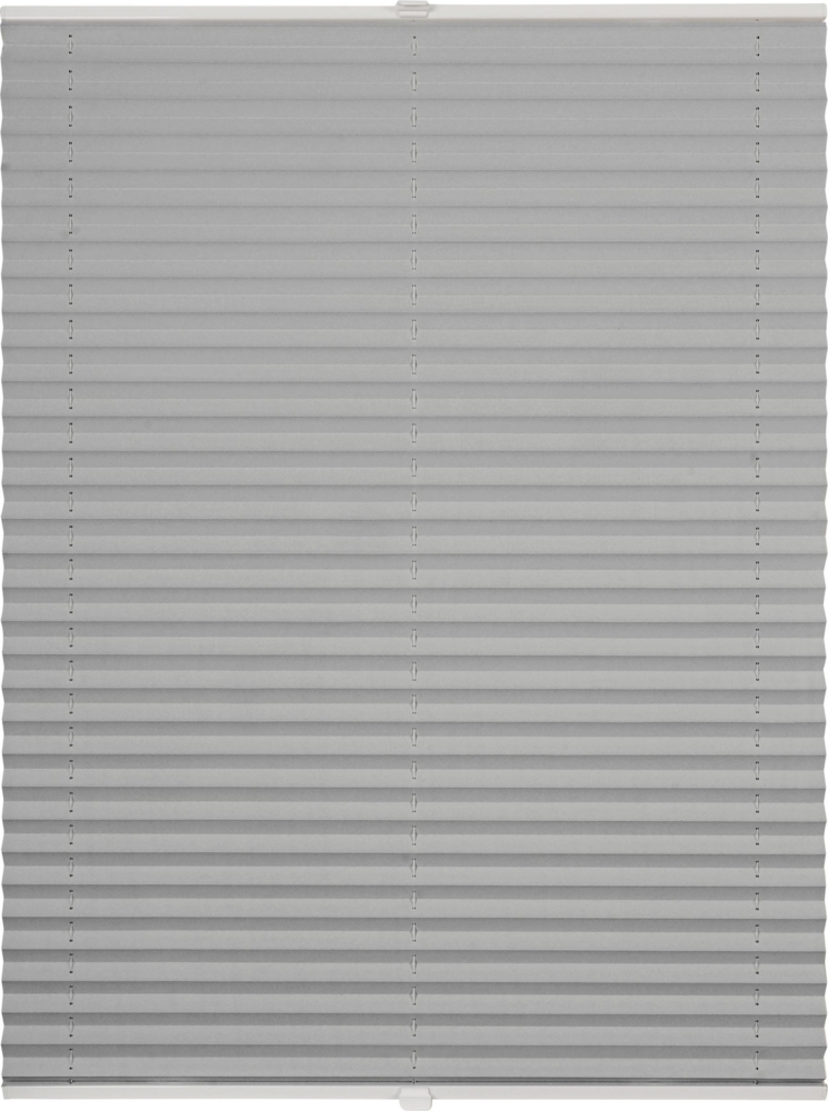 ondeco Plissee nach Maß für alle Fenster innen Montage in Glasleiste mit Spannschuh Sonnenschutz Rollo Sichtschutz Blickdicht - Silber - B): 61-70 cm, H): 201-250 cm Bild 1