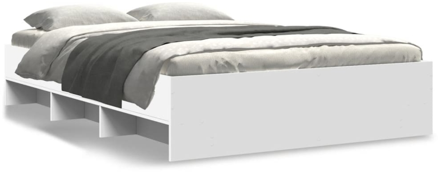 vidaXL Bettgestell Weiß 120x200 cm Holzwerkstoff 3295660 Bild 1