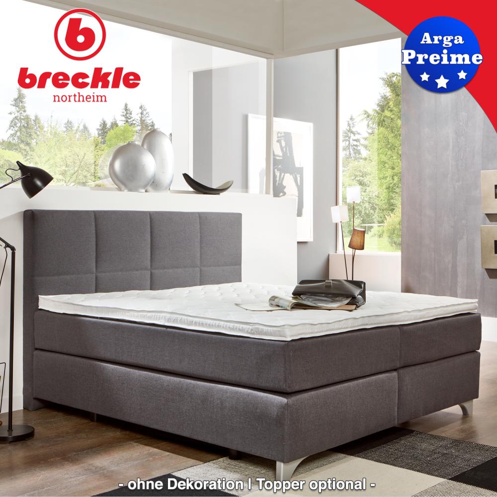Breckle Boxspringbett Arga Preime inkl. Taschenfederkern-Matratzen 140x220 cm (Sondergröße), Gelschaum-Topper 3700 Bild 1