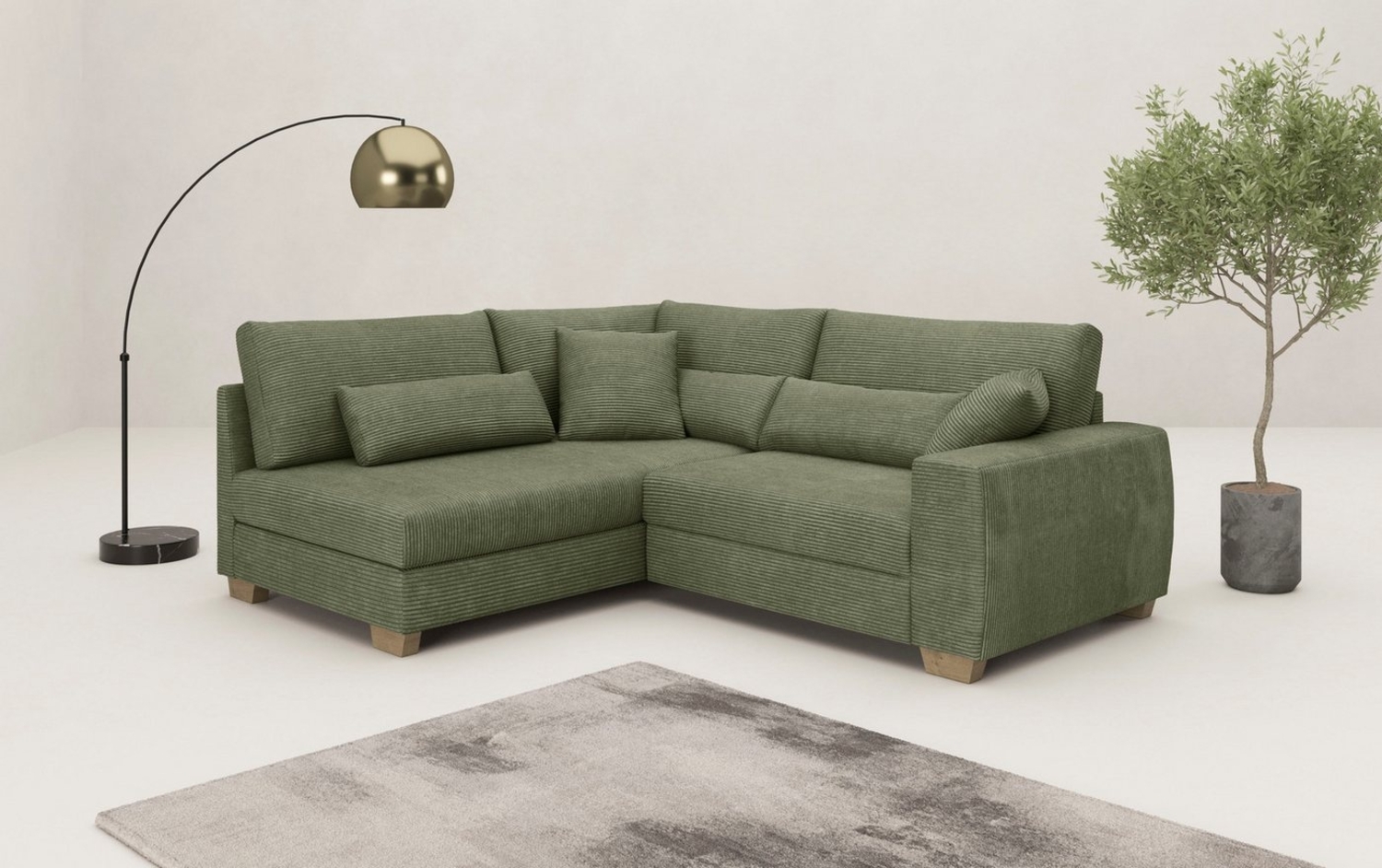 Mr. Couch Ecksofa Helena L-Form, Mit Federkern, wahlweise mit Bettfunktion und Taschenfederkern Bild 1