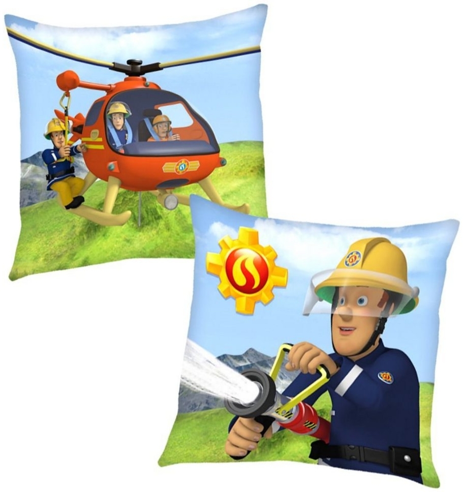 Feuerwehrmann Sam Helikopter Kissen 40 x 40 cm Bild 1