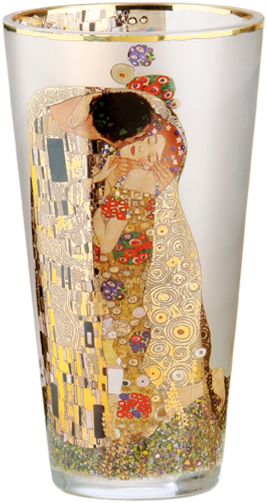 Goebel / Gustav Klimt - Der Kuss,Vase,Klimt - Kuss,11,0cm x 11,0cm x 20,0cm / Glas / 11,0cm x 11,0cm x 20,0cm Bild 1