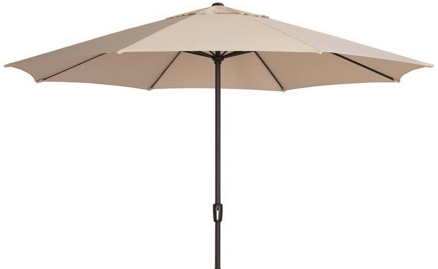 Madison Sonnenschirm Sumatra natur 400 cm / 4 m Kurbelschirm Gartenschirm, Sonnenschirm, Sonnenschirm mit Kurbel, wasserabweisend / mit Kurbel und Windauslass Bild 1