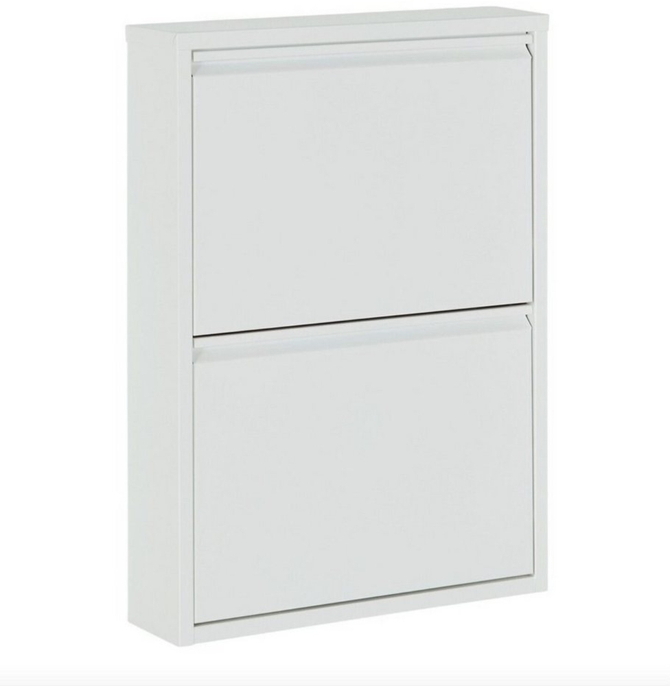 k-hometrends Schuhschrank KEKE 2 - WHITE stilvoller Schuhschrank, schmaler Organizer, 50x70x15cm Bild 1