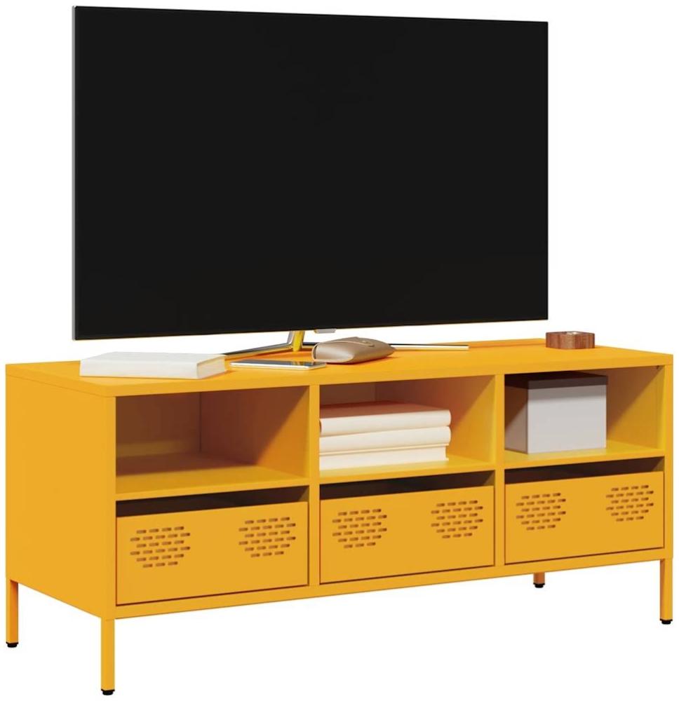 vidaXL TV-Schrank Senfgelb 101,5x39x43,5 cm Kaltgewalzter Stahl 851325 Bild 1