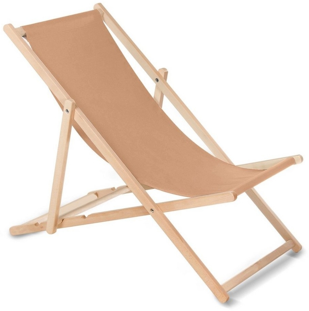 Green Blue Liegestuhl Sonnenliege Klappbar aus Buchholz ohne Armlehne Sonnenliege Gartenliege Liege (Hellbraun) Bild 1