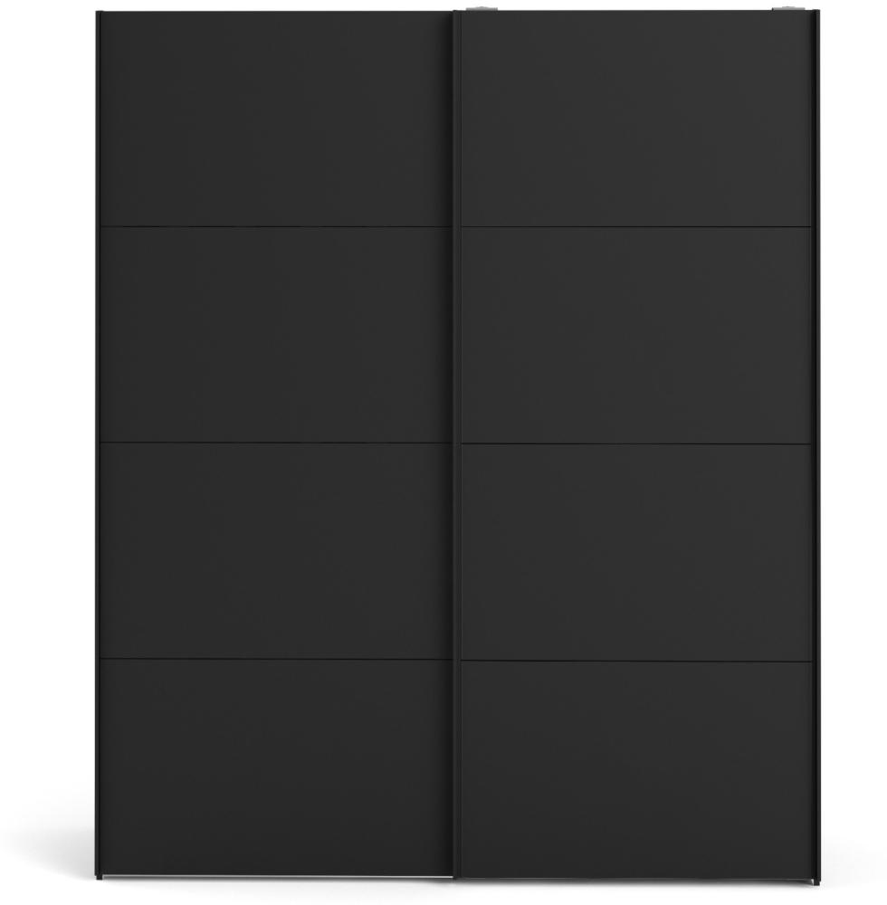 Veto Schiebetürenschrank 183cm mattschwarz Kleiderschrank Schwebetüren Schrank Bild 1