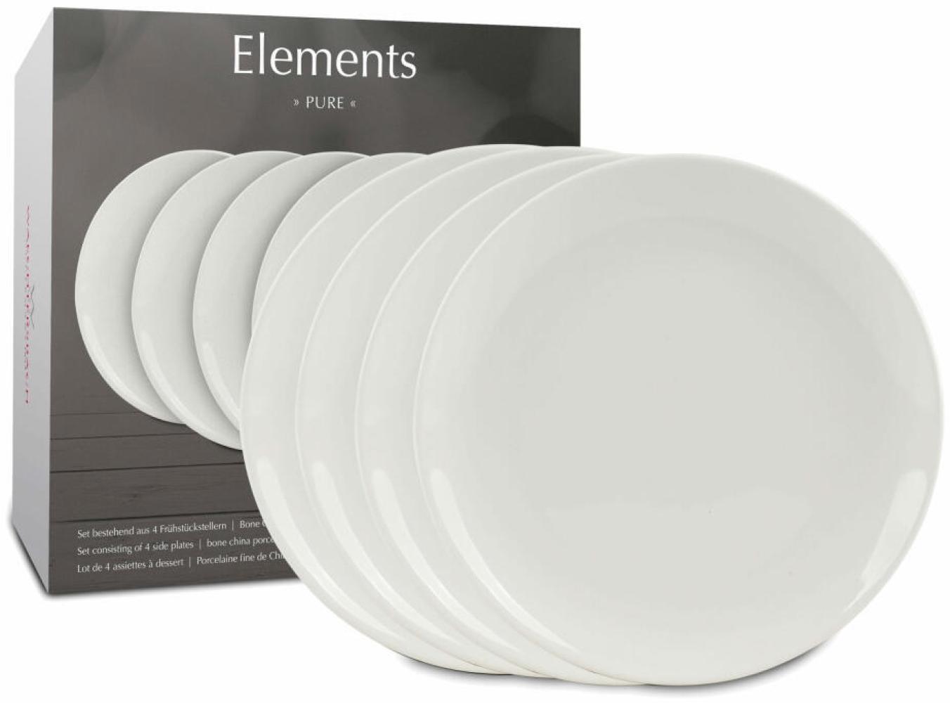 WÄCHTERSBACH Frühstücksteller Elements pure 4er Pack Bild 1