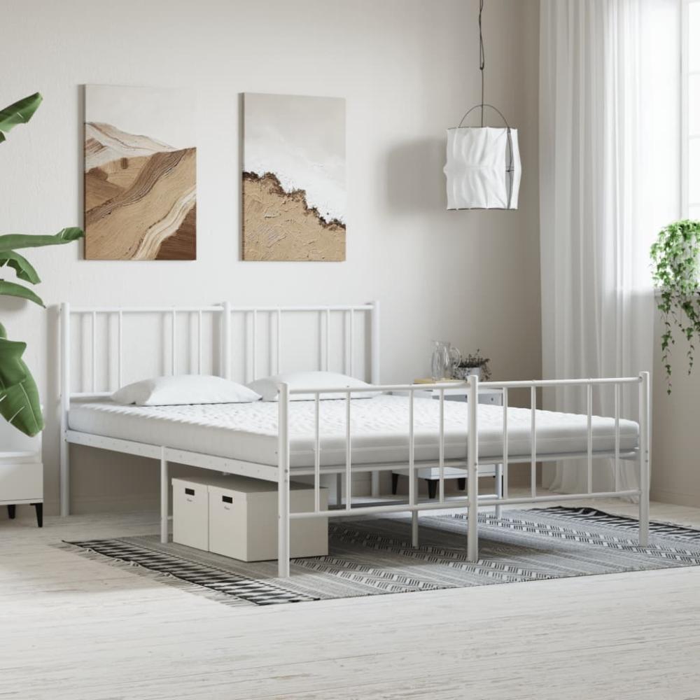 vidaXL Schaumstoffmatratze Weiß 160x220 cm 7-Zonen Härtegrad 20 ILD 4016659 Bild 1