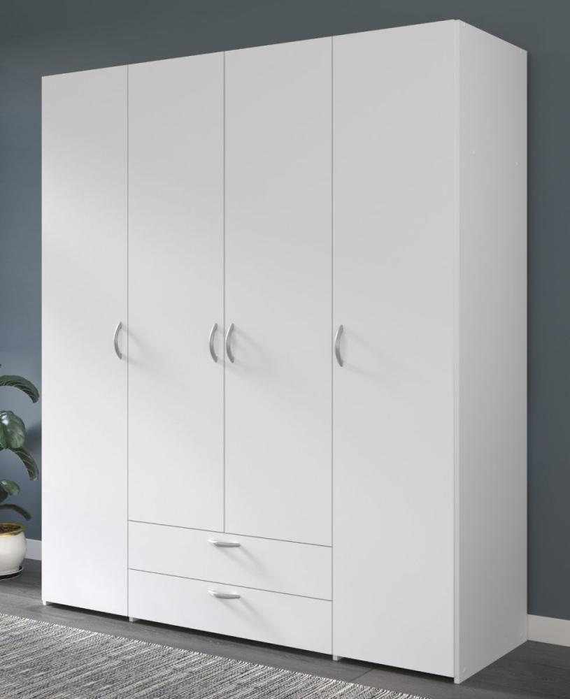 Kleiderschrank Enjour in weiß 4-türig 160 cm Bild 1