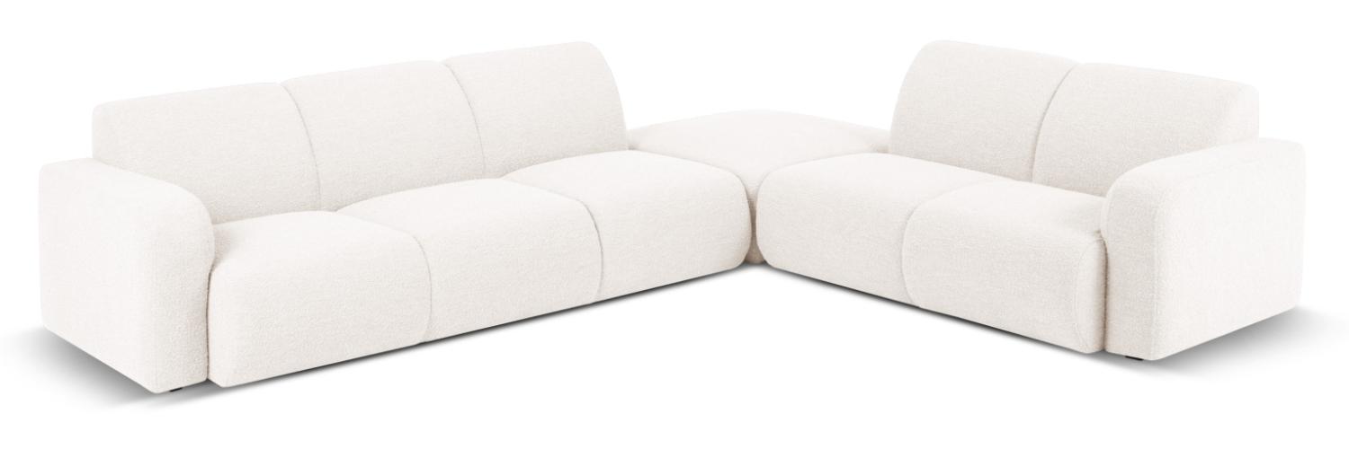 Micadoni Boucle Ecksofa Molino 6-Sitzer Rechts Boucle Weiß Bild 1