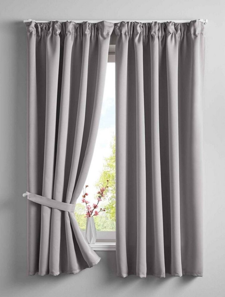 Gardinenbox Vorhang (2 St), verdecketeSchlaufen, verdunkelnd, Blickdicht »NewYork« Thermo-Gardine Blackout Kräuselband Raffhalter 20 Bild 1