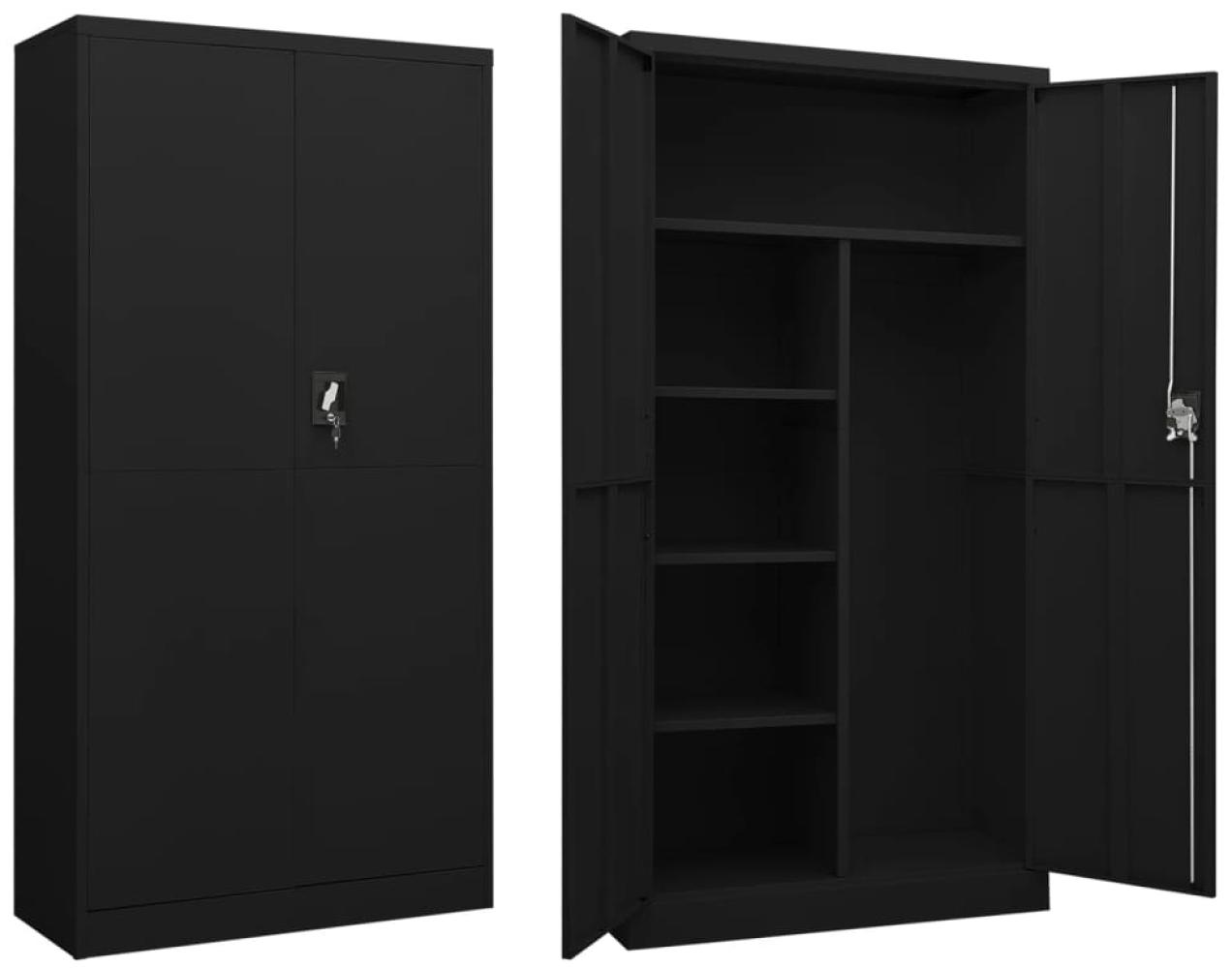 vidaXL Schließfachschrank Schwarz 90x40x180 cm Stahl [335972] Bild 1