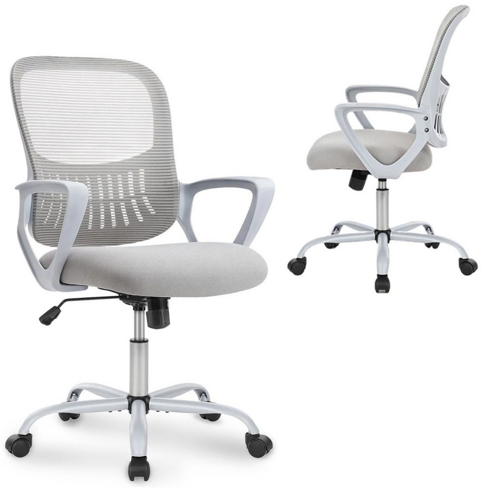 Refined Living Kinderstuhl Bürostuhl Ergonomie Bequeme Armlehnen 360° leise Rollen Drehstuhl (Netzstruktur auf der Rückseite, Höhenverstellung Office Chair, 1 St), Schreibtischstuhl für Schlafzimmer, Arbeitszimmer, Studenten, Büro Bild 1