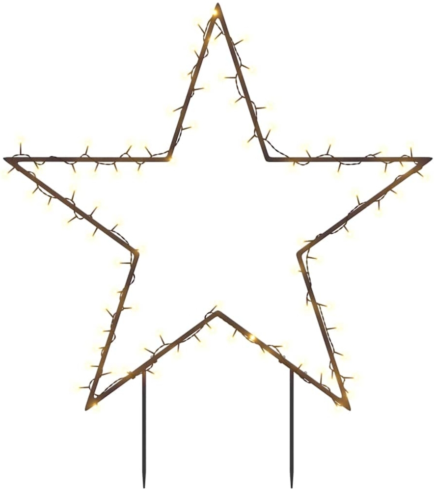 vidaXL Weihnachtsstern mit Erdspießen und 80 LEDs 60 cm 357716 Bild 1