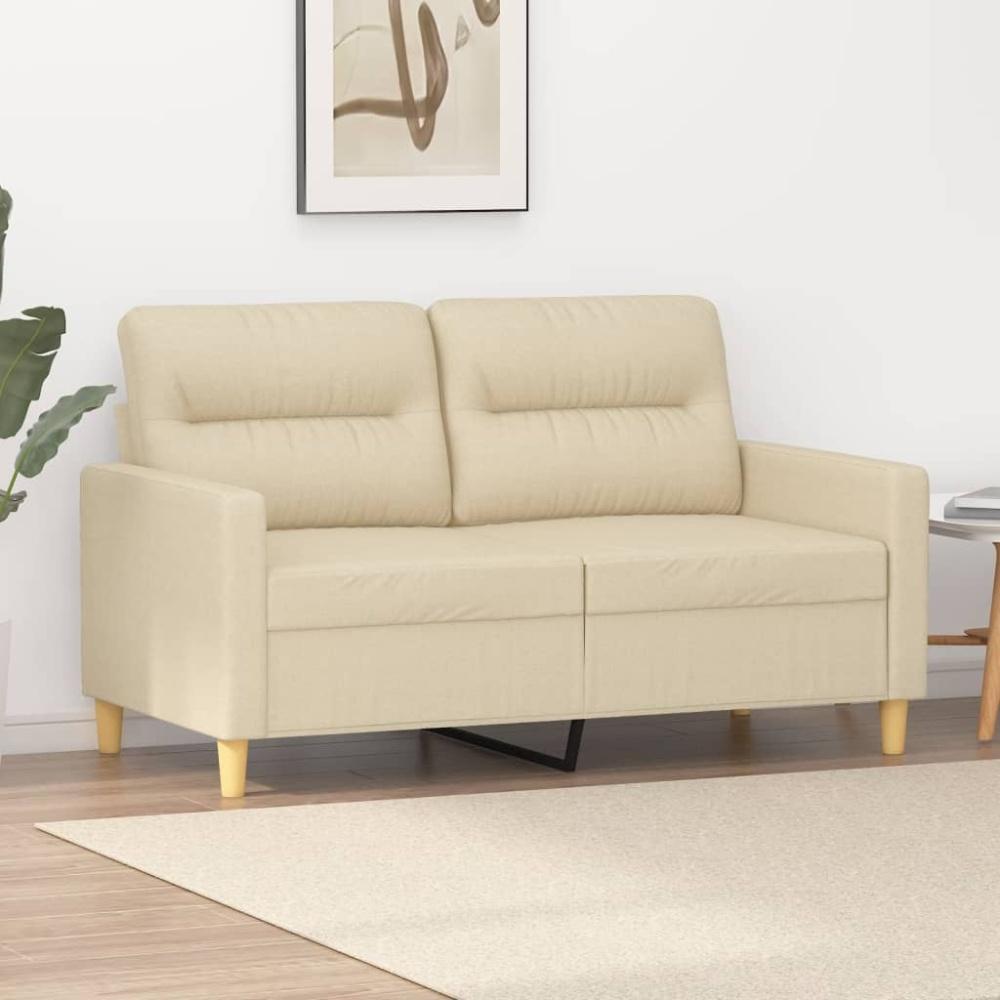 vidaXL 2-Sitzer-Sofa Creme 120 cm Stoff 359229 Bild 1