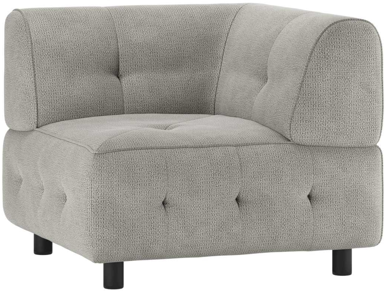 Modulsofa Louis Eck-Element aus Chenille, Grau Bild 1