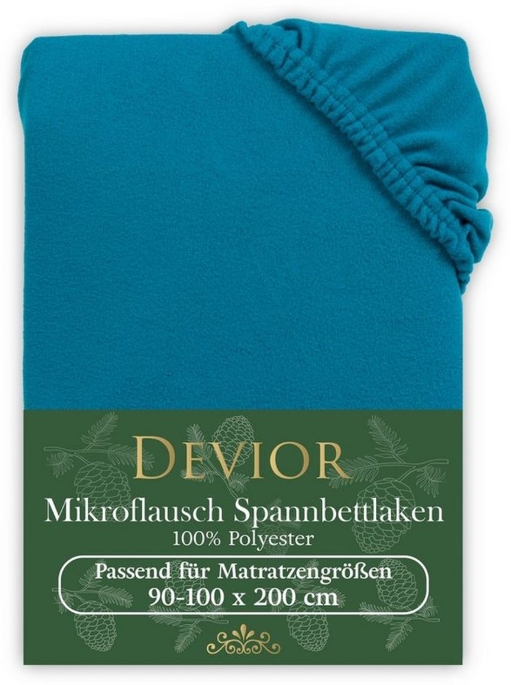 Devior Spannbettlaken Spannbetttuch Bettlaken Winter Flausch Warm Leintuch, Fleece, Gummizug: Rundumgummizug, Matratzen Bezug bis 22cm Matratzenhöhe Kuschelig Flauschig Bild 1