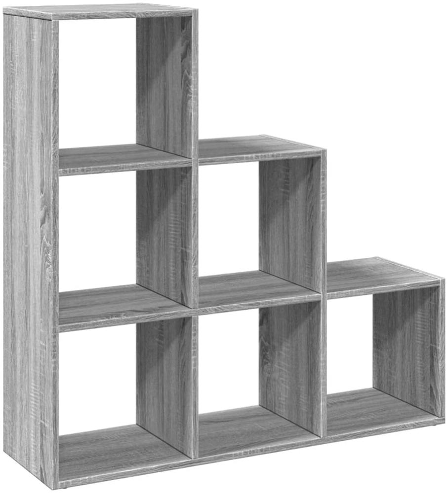 vidaXL Raumteiler-Bücherregal 3 Etagen Grau Sonoma 99x29x99 cm 857963 Bild 1