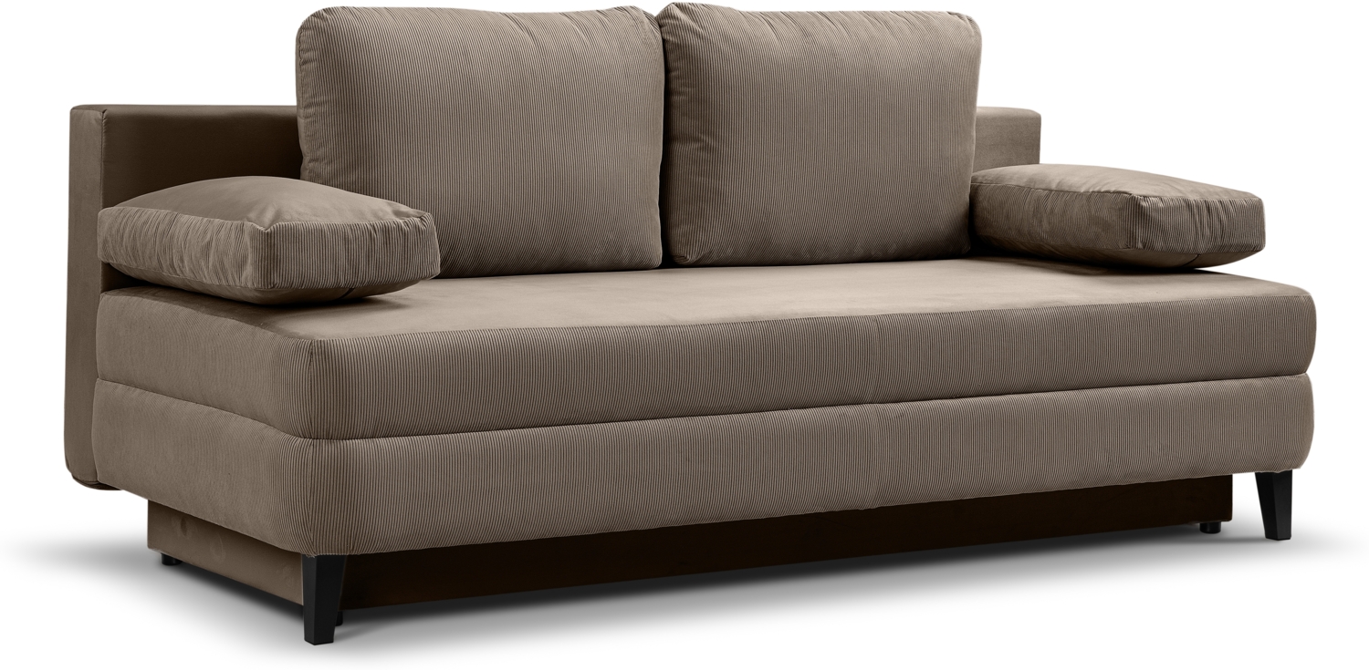 Schlafsofa (B/H/T: 200x91x100 cm) in Braun-beige Bild 1