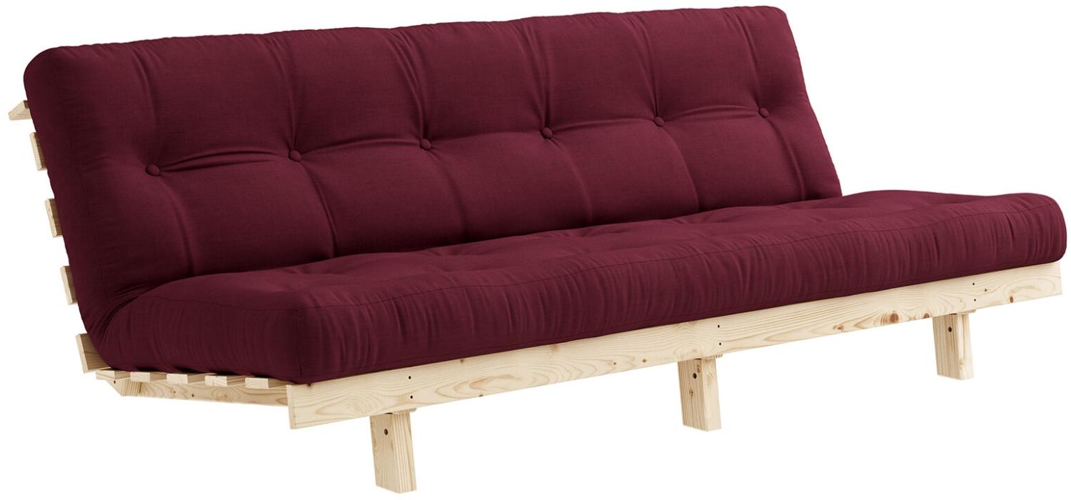 Karup Design LEAN Futonsofa Gestell Natur, Matratze Bordeaux Bild 1