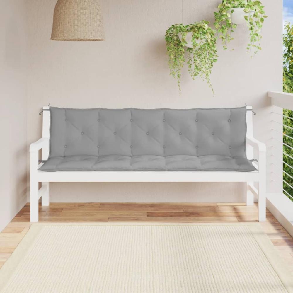 vidaXL Gartenbank-Auflagen 2 Stk. Grau 180x50x7 cm Oxford-Gewebe 361717 Bild 1