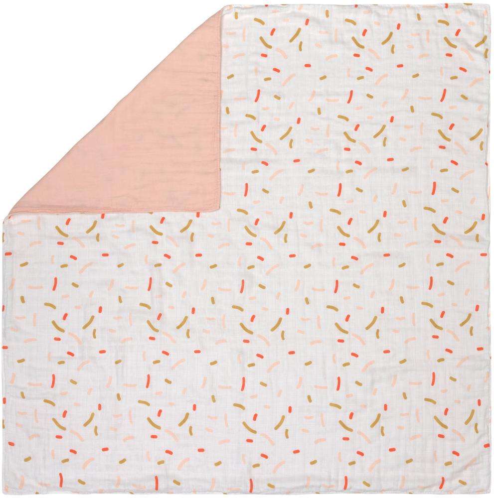 LÄSSIG Himmlisch weiche Decke Little Mateys Sprinkles Spicy Orange 100 x 100 cm Bild 1