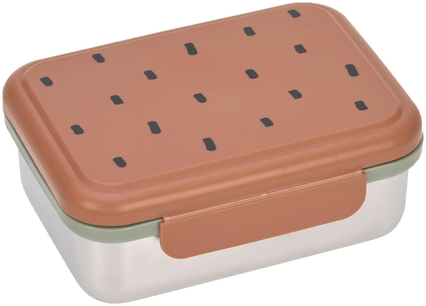 Lässig Kinder Edelstahl Lunchbox Happy Prints Karamell - A Bild 1
