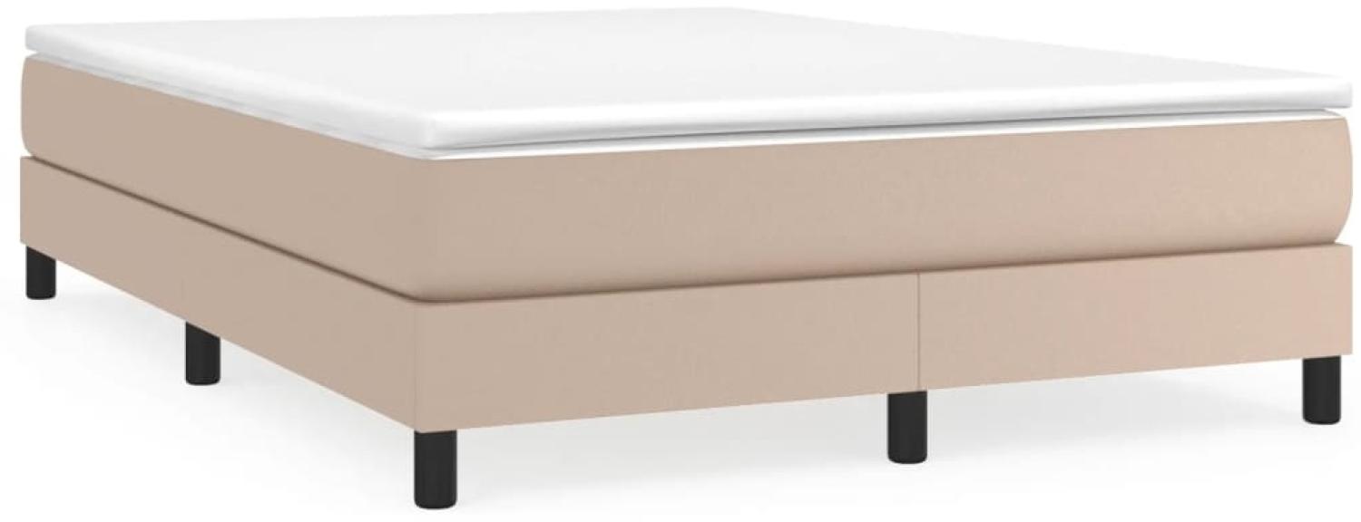 vidaXL Boxspringbettgestell Cappuccino-Braun 140x190 cm Kunstleder 3120699 Bild 1