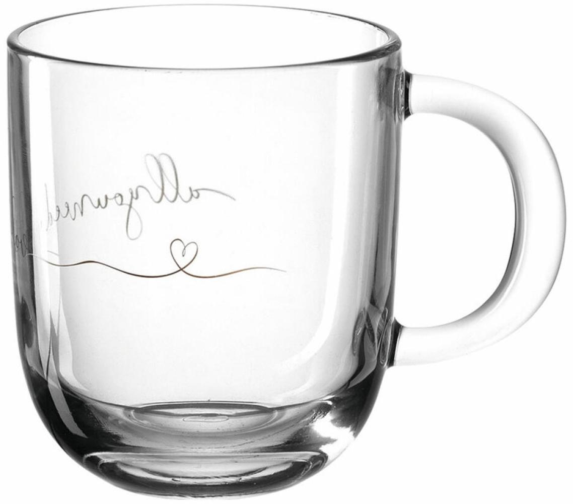 Leonardo Tasse EMOZIONE allyouneedislove, Kaffeetasse, Becher, Henkelglas, Glas, Mehrfarbig, 300 ml, 046451 Bild 1