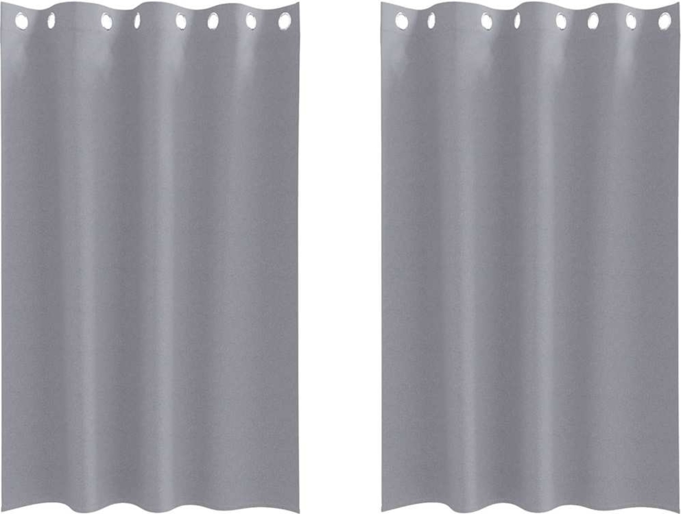 vidaXL Verdunkelungs-Vorhänge mit Ringen 2 pcs Hellgrau 175 x 140 cm 4107344 Bild 1