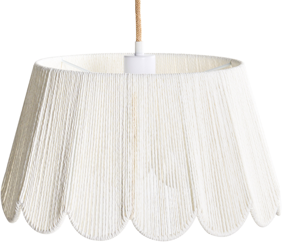Hängeleuchte SEBAKWE Papierschnur Hellbeige Bild 1