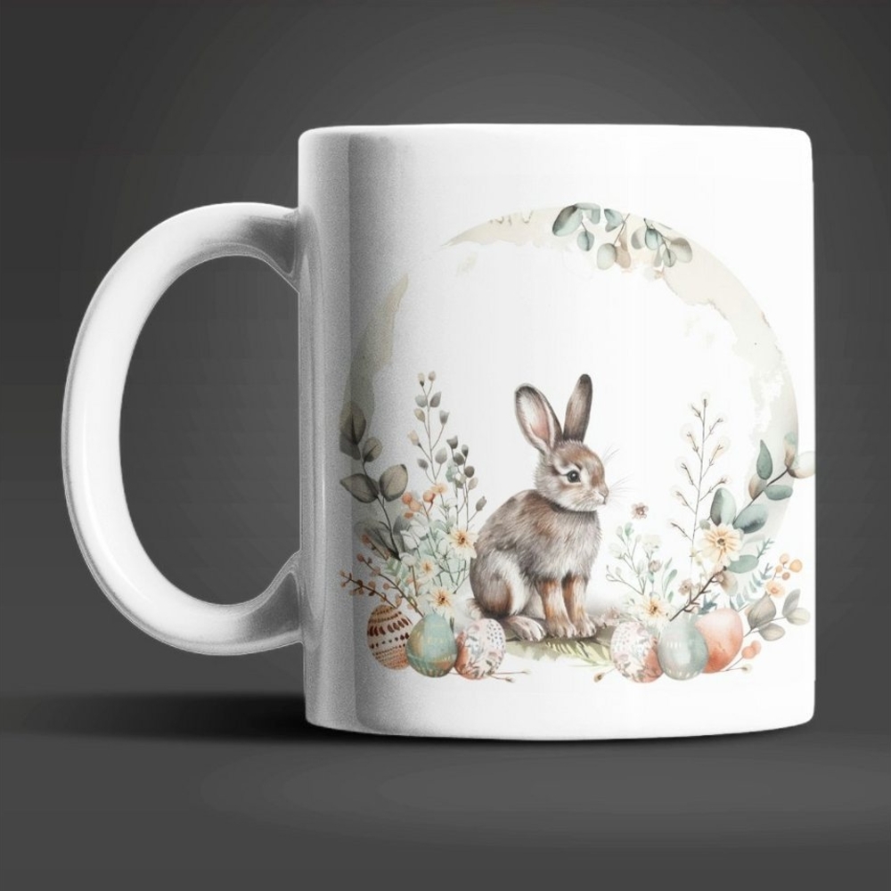 WS-Trend Tasse Osterhase Vintage Ostereier Ostern Kaffeetasse Teetasse, Keramik Bild 1