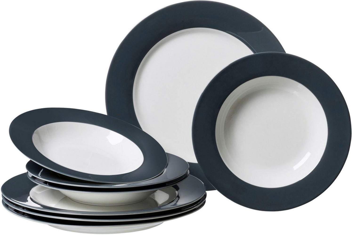 Ritzenhoff & Breker DOPPIO Tafelservice 8-teilig Anthrazit Bild 1