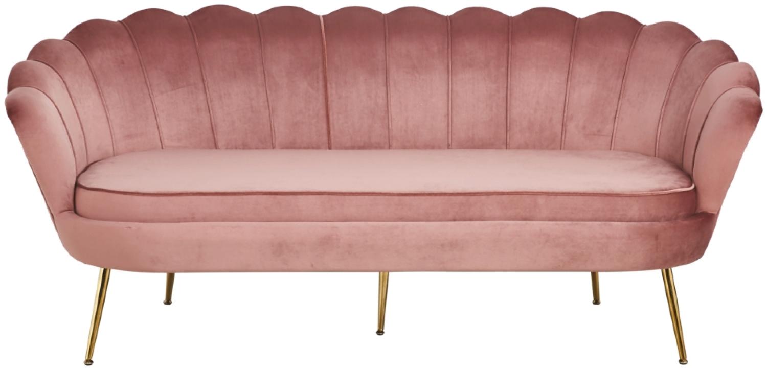 Muschelsofa 3-Sitzer SALESFEVER, Samtoptik Rose Bild 1