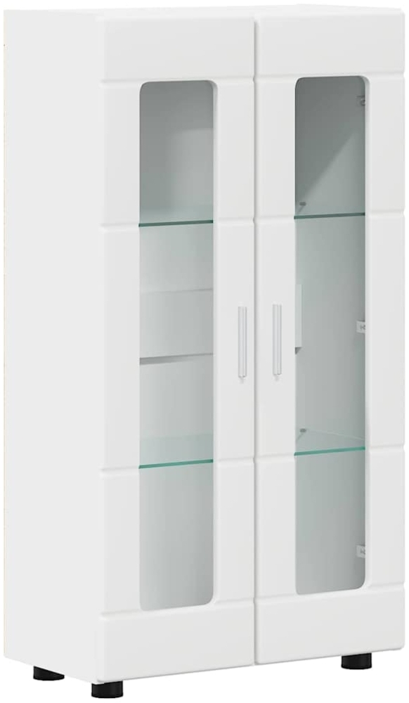 vidaXL Sideboard mit Regal Weiß 55,5 x 29 x 103 cm Holzwerkstoff 880251 Bild 1