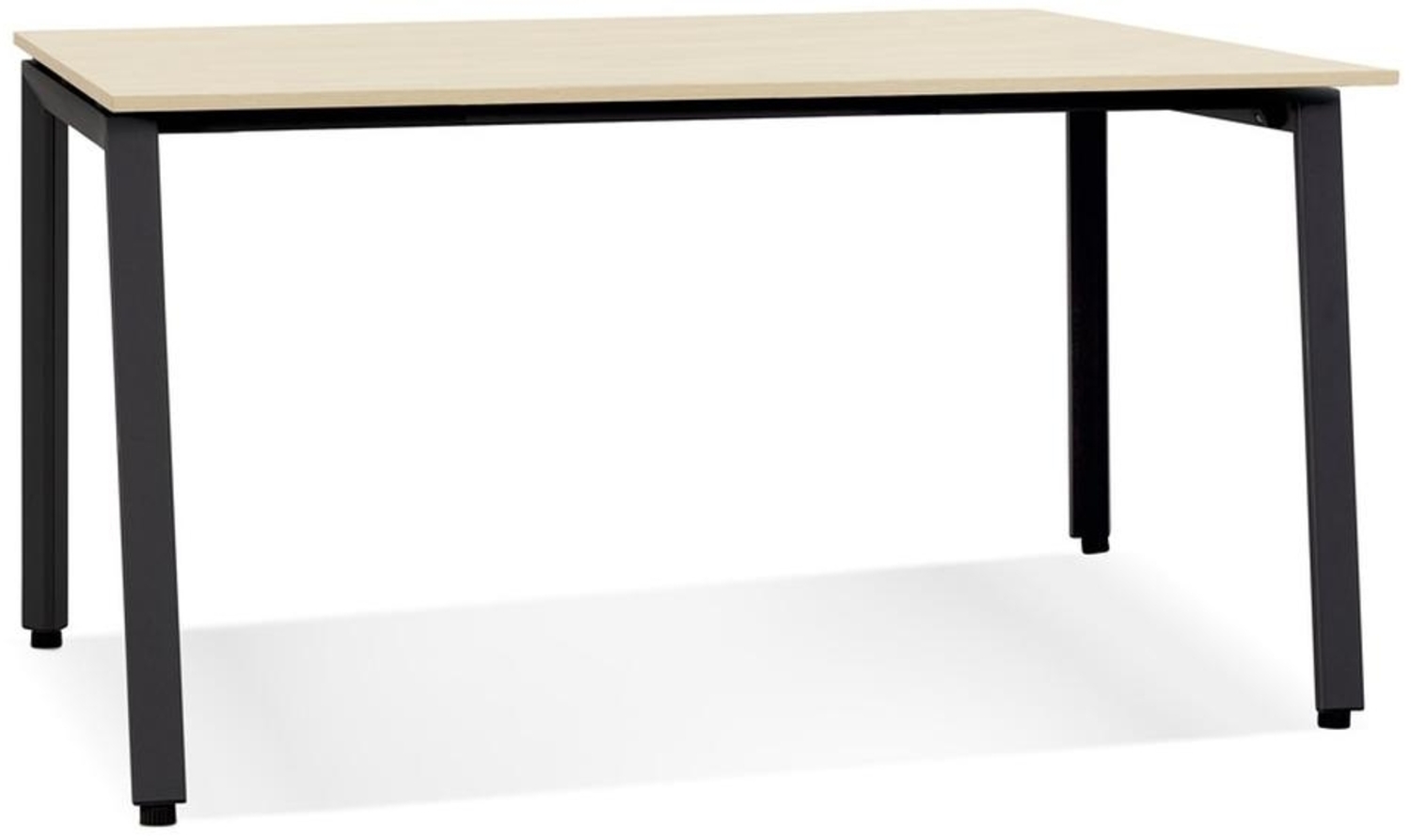 Kadima Design Bürotisch Holz-Metall | 160x80 cm | Homeoffice Design Stauraum | beige-schwarz | Schreibtisch Bild 1